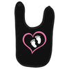 Baby Girl with Heart Any Name Customized Baby Bibs