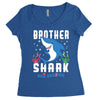 brother shark doo doo doo family matching Women's Triblend Scoop T-shirt