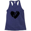 broken heart xxx black Racerback Tank