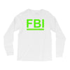 mens fbi print casual slim Long Sleeve Shirts