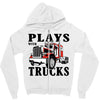 plays with trucks family matching Zipper Hoodie