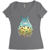 totoro forest Women's Triblend Scoop T-shirt