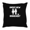 under new management stag night wedding mens Throw Pillow