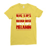 big lips natural hair Ladies Fitted T-Shirt