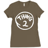 thing 1 and thing 2 red dr suess cat in a hat fancy fun Ladies Fitted T-Shirt