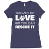 rescue love Ladies Fitted T-Shirt
