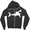 shark 'bite me' Zipper Hoodie