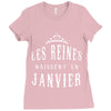 les reines naissent en janvier Ladies Fitted T-Shirt