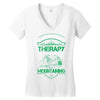 I Don't Need Therapy Just to Go Mountaining Women's V-Neck T-Shirt