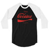 enjoy cocaine funny gray 3/4 Sleeve Shirt