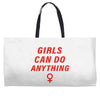 Girls Can Do Anything Weekender Totes