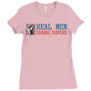 real maen change diaper Ladies Fitted T-Shirt