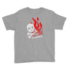 skull &amp; flames Youth Tee