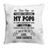 Dear Pops, Love, Your Favorite Throw Pillow
