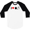 i love house music t shirt edm club wear rave electro party progressiv 3/4 Sleeve Shirt