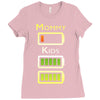 mommy low battery low energy Ladies Fitted T-Shirt