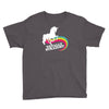 totally straight funny rainbow unicorn Youth Tee