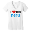 i love my nerd Women's V-Neck T-Shirt