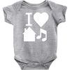 i love house music dj baseball Baby Onesie