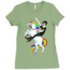 unicorn and human best friends Ladies Fitted T-Shirt