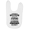 Super Cool Stepdad Of A Freaking Awesome Grandson Baby Bibs