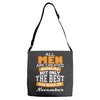 all men are created equal but only the best are born in november Adjustable Strap Totes