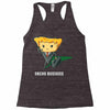 what's in his briefqueso Racerback Tank