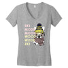 ski mood french bulldog Women's V-Neck T-Shirt