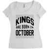 kings are born in october Women's Triblend Scoop T-shirt