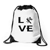 love hairstylist Drawstring Bags