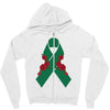 liver ribbon and rose Zipper Hoodie