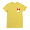 love more pocket Ladies Fitted T-Shirt