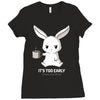 too early (black) Ladies Fitted T-Shirt