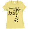 moo, i'm a goat Ladies Fitted T-Shirt