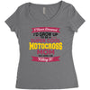 i never dreamed i'd grow up to be a super cool motocross mom but here Women's Triblend Scoop T-shirt