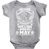 Never Underestimate Dog Rescuer Who Was Born May Baby Onesie