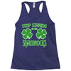stop starting at my shamrocks Racerback Tank
