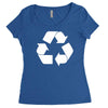 recycle symbol Women's Triblend Scoop T-shirt