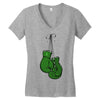 liver cancer boxing glover Women's V-Neck T-Shirt