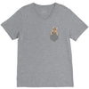 Cat Pocket V-Neck Tee