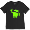 android eats apple V-Neck Tee