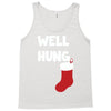 well hung endowed christmas stocking funny Tank Top