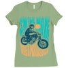 smile more, ride a motorcycle Ladies Fitted T-Shirt