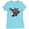 rocket vintage cartoon style Ladies Fitted T-Shirt