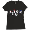 vowel party time Ladies Fitted T-Shirt