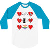ls lesbian full heart 3/4 Sleeve Shirt