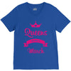 queens are born in march V-Neck Tee