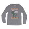 ugly dinosaur merry christmas Long Sleeve Shirts