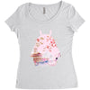 totoro with asian landscape Women's Triblend Scoop T-shirt