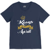 kings are born in april V-Neck Tee
